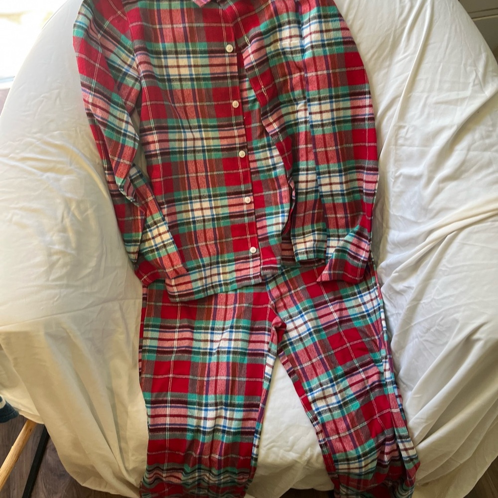 Cozy Red Plaid Kids Pajamas
